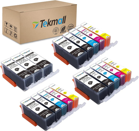 Tekmall Compatible Ink Cartridges Replacement for PGI-225 CLI-226 225 Ink 226 Ink Use for PIXMA MX882 MX892 iX6520 MG8120 MG5220 MG5320 MX712 MG5120 iP4820 iP4920 18 Pack