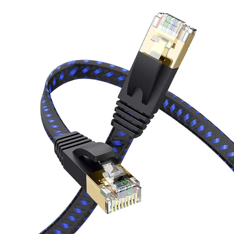 Ethernet Cable 20 ft, FXAVA Cat 7 Flat Ethernet Cable High Speed Network Cable LAN Cable Wires. Internet Network Computer Patch Cord.for PS5 Gaming PS4, Xbox One, PS3, PC Laptop Modem Router, Computer