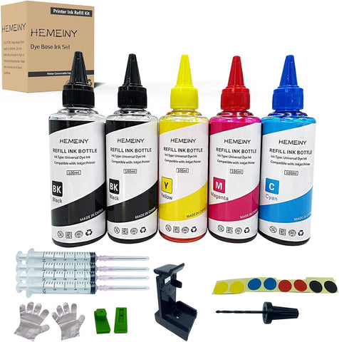 HEMEINY PG-260XL CL-261XL Dye Inks Compatible with Canon PIXMA TR7020 TS5320 TS6420 Printers