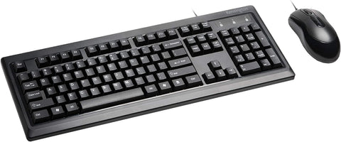 Kensington Mouse-in-a-Box and Keyboard Wired USB Desktop Set (K72436AM), Black