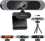 DEPSTECH Webcam with Microphone, 4K Webcam Sony Sensor Autofocus Web Camera with Privacy Cover and Tripod, 8MP USB Webcam for Desktop Laptop PC, Streaming Webcam for Zoom, Skype, Facetime, YouTube