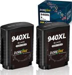 DOREINK 940 940XL Compatible for HP Ink Cartridge Super High Yield Work with Officejet Pro 8500 8500A 8000 Plus Machine A910a A909a A809a A811a A909g Printer (2 Black, 2 Pack)