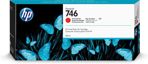 HP 746 Chromatic Red 300-ml Genuine Ink Cartridge (P2V81A) for DesignJet Z6 & Z9+ Large Format Printers