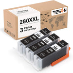 TESEN Compatible Ink Cartridge Replacement for Canon 280XXL PGI-280XXL PGI 280 XXL Black Ink Cartridge Use with PIXMA TR7520 TR8520 TS6120 TS6220 TS8120 TS8220 TS9120 TS9520 TS9521C Printer, 3 Pack