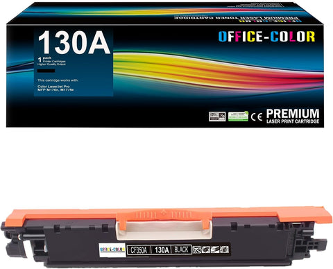 1-Pack Replacement for HP 130A Black Toner Cartridges CF350A for Color Pro MFP M176n, M177fw Printer Ink