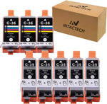 Intactech PGI-35 CLI-36 Compatible with Canon 35 36 Combo Ink Cartridges Use for Pixma iP110 iP100 mini260 mini320 TR150 Printer (PGI35BK / CLI-36C, 8-Pack)