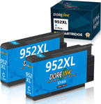 DOREINK Compatible 952XL Cyan Ink Cartridge Replacements for HP 952 XL for Use with OfficeJet Pro 8710 8720 7740 8740 7720 8715 8702 Printer (2 Cyan)