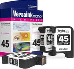 VersaInk-Nano 45 TIJ 2.5 MICR Black Ink Cartridge - 3 Pack - Compatible with HP 45 TIJ, C8842A and 51645A Cartridge Models