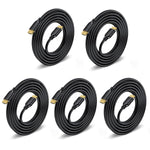 UVOOI 4K HDMI Cable 10FT 5-Pack, HDMI Cord 10 Foot High Speed HDMI to HDMI Cable 4K@60Hz, 2K 1440P@144Hz, 1080P, HDCP 2.2, HDR, 3D, ARC & Ethernet for HDTV, Laptop, Monitor, PS5, PS4, Xbox