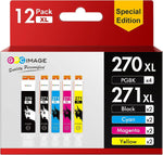 GPC Image Ink Cartridge Compatible for Canon PGI-270 CLI-271 Ink Cartridges to use with PIXMA MG6820 MG6821 MG7720 MG5720 MG5722 Printer | 12 Pack