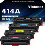 414A Toner Cartridges 4 Pack 414X (with Chip) Compatible Replacement for HP 414A 414 W2020A Work for HP Color Laserjet Pro MFP M479fdw M479fdn M454dw M454dn Printer Ink (Black Cyan Magenta Yellow)