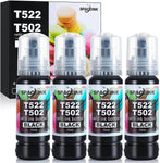 Spaceink T502 T522 Ink Refill Black for Ecotank ET-2720 ET-2760 ET-2800 ET-15000 ET-3760 ET-2750 ET-4800 ET-4760 ST-2000 ET4850 ET-2850 Priter(Black*4 Pack)