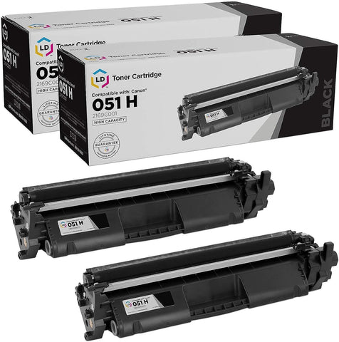 LD Products Compatible Toner Cartridge Replacement for Canon 051 2168C001 (Black, 2-Pack) Compatible with Canon imageCLASS LBP162dw, MF264dw, MF267dw, MF269dw