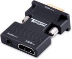 Tendak Active 1080P Female HDMI to VGA Male Converter Adapter Dongle with 3.5mm Stereo Audio Portable HDMI Connector for Laptop PC PS3 Xbox STB Blu-ray DVD TV Stick