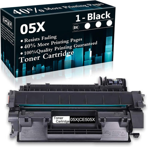 1 Black Cartridge 05X | CE505X Toner Cartridge Replacement for HP Laserjet P2055 P2055d P2055dn P2055x Printer,Sold by TopInk