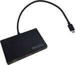 Accell USB-C HDMI Multi-Monitor Splitter - HDMI 1.4 Multi-Stream Transport (MST) Hub - 1x USB Type-C Connector (Thunderbolt 3 Compatible), 3X HDMI 1.4b Output, 4K UHD @30Hz, Black, 3 HDMI Output