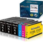 GILIMEDIA 711 Ink Cartridge Compatible Replacement for HP 711XL Ink Cartridge Work for DesignJet HP T120 / DesignJet HP T520 Printer(3 Black, Cyan, Magenta, Yellow)