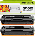 RapmininK Compatible Replacement for 201X CF400X Toner Cartridge for use with Color Laserjet Pro MFP M277dw, M277n, MFP M277c6, Pro M252dw, M252n Printers (Black, 2-Pack)