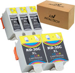 Intactech 30XL Compatible Kodak 30 Ink Cartridges K30XL 30B 30C Black Color Ink Combo Pack for Kodak ESP 3.2 C110 C310 C315 Office 2150 2170 Hero 3.1 5.1 Series Printer (3 Black, 2 Color)