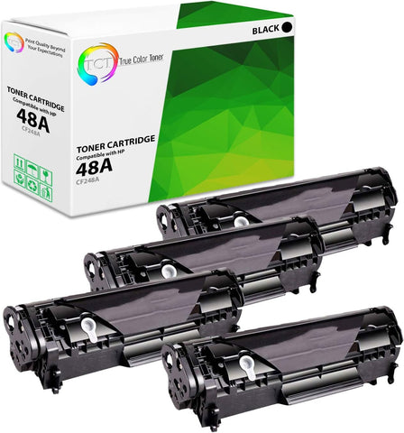 TCT Premium Compatible Toner Cartridge Replacement for HP CF248A Black Works with HP Laserjet Pro M15a M15w, MFP M28a M28w Printers (1,000 Pages) - 4 Pack