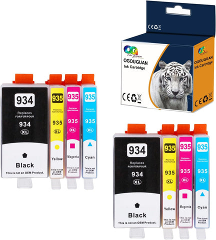 Tyjtyrjty Compatible Hp 934 935XL Ink Cartridges for HP Officejet Pro 6812 6815 Pro 6230 6830 6835 Printers (2bk,2c,2m,2y 8pk)