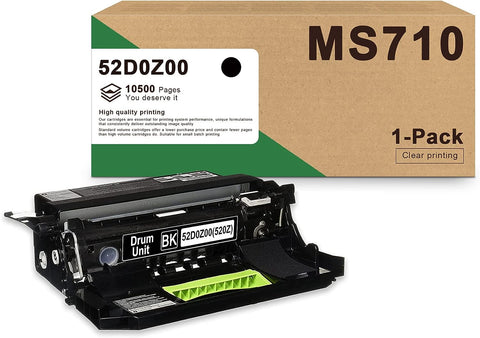 1-Pack (Black) DRA Compatible MS710 52D0Z00 520Z Drum Unit use Replacement for Lexmark MS811n MS710n MS810dn MS810de MS810dtn MS811dn MS811dtn Printer