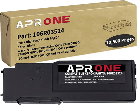 APRONE C400 C405 106R03524 Toner Cartridge Replacement for Xerox VersaLink C400 C400D C400DN MFP C405DN C405D C405 Extra High Capacity Toner-Cartridge (10,500 Pages?Black)