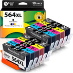 Smart Ink Compatible Ink Cartridge Replacement for HP 564 XL 564XL High Yield 10 Combo Pack (2 Black, 2PBK & 2 C/M/Y) for Photosmart 6525 6520 7520 5520 7510 5510 7525 DeskJet 3520 3522 OfficeJet 4620