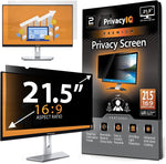 Privacy IQ 21.5" Inch 16:9 (2 Pack) Monitor Privacy Screen-Filter for 60 Degree Privacy, Advanced Anti-Glare, UV Light Reduction & Blue Light Filter