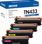 TN433 MFC-L8900CDW Toner Cartridge Compatible Replacement for TN-433 TN433BK TN433C TN433M TN433Y TN-431 TN431 for MFC-L8900CDW HL-L8360CDW HL-L8260CDW MFC-L8610CDW HL-L8360CDWT Printer 4-Pack