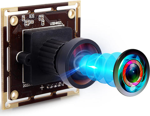 IFWATER 4K USB Camera Module with 110 Degree Wide Angle No Distortion Lens?2160P Ultra HD CMOS IMX415 Sensor USB Camera Board with 3.3ft 1m Cable for Computer,Linux,Android,Jetson Nano