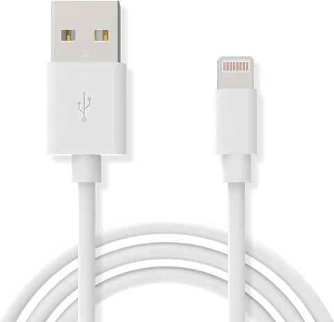 [2-Pack] MFi Certified iPhone Charger Cable 6.6 Feet (2 m) Data Sync Lightning to USB Charger Apple iPhone Charging Cable Cord Charger for iPhones by Clambo - White