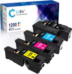 LxTek Compatible Toner Cartridge Replacement for Dell 1250 810WH C5GC3 XMX5D WM2JC to use with 1250c C1760nw C1765nfw C1765nf 1350cnw 1355cn 1355cnw Printer (Black Cyan Magenta Yellow, 4-Pack)