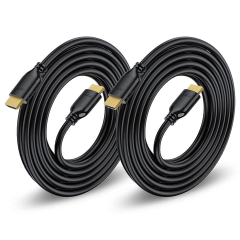 UVOOI 4K HDMI Cable 10 FT 2-Pack, HDMI Cord 10 Foot High Speed HDMI to HDMI Cable 4K@60Hz, 2K 1440P@144Hz, 1080P, HDCP 2.2, HDR, 3D, ARC & Ethernet for HDTV, Laptop, Monitor, PS5, PS4, Xbox