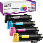 Limeink Compatible Toner Cartridge Replacement for Dell H625cdw Toner H825cdw for Dell Toner S2825cdn High Yield Laser Toner Cartridges For H625 H825 s2825 Ink 4 Pack 1 Black 1 Cyan 1 Yellow 1 Magenta