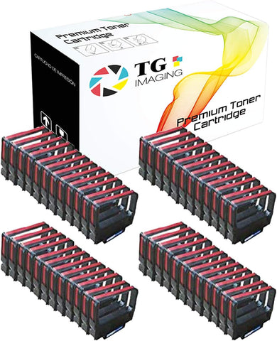 (48 Pack) TG Imaging (ERC-30/34/38 Black & Red) Compatible ERC-30 ERC30BR ERC30 Ribbon Cartridge Replacement for DPN2700 TMU370 TMU375 ERC38 NK506 Cash Register (48PK B/R)