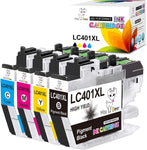 Miss Deer LC401XL Ink Cartridge High Yield Compatible Replacement for Brother LC401 LC401 XL, Work with Brother MFC-J1010DW, MFC-J1012DW and MFC-J1170DW,4 Pack