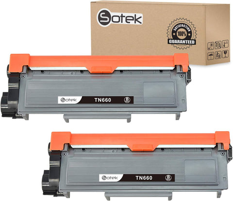 Sotek Compatible Toner Cartridges for TN630 TN-630 TN660 TN-660, Work with MFC-L2740DW DCP-L2520DW DCP-L2540DW MFC-L2700DW MFC-L2720DW HL-L2300D HL-L2320D HL-L2360DW HL-L2380DW HL-L2340DW (2 Pack)