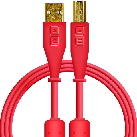 DJ TechTools Chroma Cables: Audio Optimized 1.5M USB-A to USB-B Cable (Red)