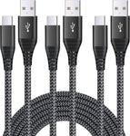 Costyle USB Type C Cable 10FT Long, [3 Pack] USB A to USB C 3A Fast Charger Cable 10FT Type C Cord for Samsung Galaxy A03S A14 A53 A54 A71 S21 S20 Ultra S10e S9 S8, Note 10 20, LG V40 V50 G8 G7-Black