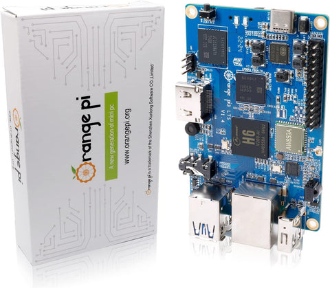 Orange Pi 3 LTS 2GB LPDDR3 Allwinner H6 Flash 4-Core 64 Bit with 8GB eMMC Flash Single Board Computer, Support Dual-Band WiFi and Bluetooth 5.0 Development Board Run Android/Ubuntu. (Pi 3 LTS)