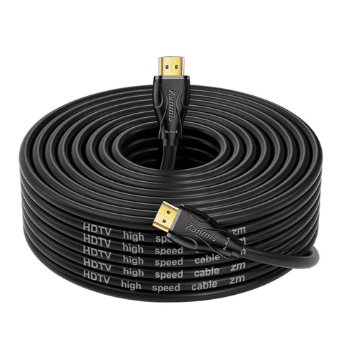 4K HDMI Cable 50ft, High Speed Hdmi Cables (HDMI2.0,18Gbps,1080P)-Ethernet Audio Return Video 4K HDMI Cable, Ultra High Speed Gold Plated Connectors, Compatible with Playstation Arc PS3 PS4 PC HDTV