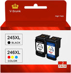 V-Surink High-Yield 245XL 246XL Ink Cartridge Replacement for Canon PG-245XL CL-246XL Compatible with Pixma MX490 MX492 MG2522 TS3122 TS3322 TS3320 TR4500 TR4520 TR4522 MG2500 Printer (1Black 1Color)