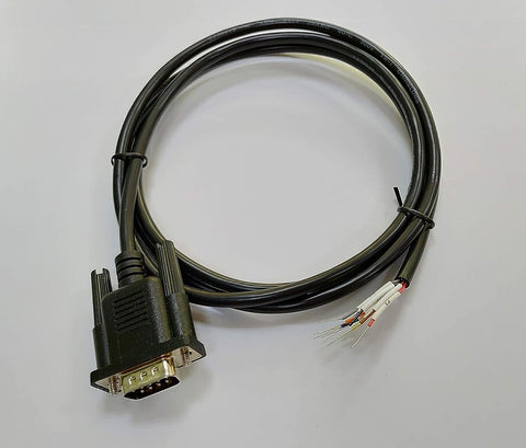 Compucableplususa.com Best Industrial Serial DB9 D-Sub 9 Pin Male RS232 Serial Cable with Bare Wire - 28 AWG with Black PVC Jacket (Male, 5 Feet)