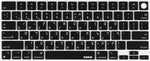 XSKN Hebrew Black US Version Silicone Keyboard Cover Skin for 2021 MacBook Pro M1 / MAX Chip 14.2 inch with Touch ID A2442 16.2 A2485 (SHK-393)