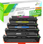 GREENPRINT [with Chip] 4 Packs 215A Compatible Toner Cartridges W2310A W2311A W2312A W2313A 1050 Pages for Black & 850 Pages for CMY for HP Color Laserjet Pro M155a M155nw MFP M182nw M183fw Printers