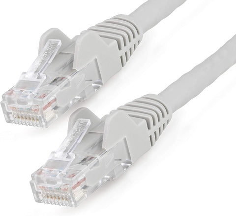 6in (15cm) CAT6 Ethernet Cable - LSZH (Low Smoke Zero Halogen) - 10 Gigabit 650MHz 100W PoE RJ45 UTP Network Patch Cord Snagless w/Strain Relief - Gray CAT 6, ETL Verified (N6LPATCH6INGR)