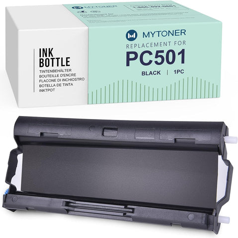 MYTONER PC501 Black Ribbon Compatible with Brother Fax Cartridge for Brother FAX 575 Fax Printers (1-Cartridge)