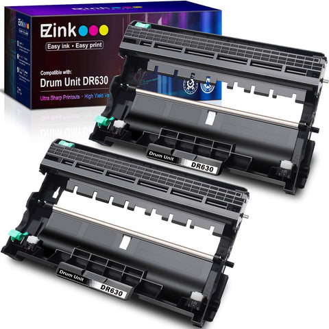 E-Z Ink (TM Compatible Drum Unit (Not Toner) Replacement for Brother DR630 DR 630 to Compatible with DCP-L2520DW DCP-L2540DW HL-L2300D HL-L2305W HL-L2320D HL-L2340DW HL-L2380DW HL-L2680W (2 Pack)