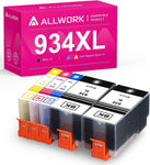 ALLWORK Compatible 934XL 935XL Ink Cartridge Replacement for HP 934 XL 935 XL 934 935 for use in HP OfficeJet Pro 6220 6230 6800 6812 6815 6820 6822 6825 6830 6835 6836 Printer, 5Pack(2K/C/M/Y)